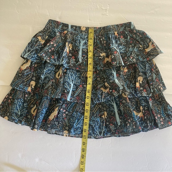 Stellah / tiered mini skirt with fox pattern - Picture 2 of 10